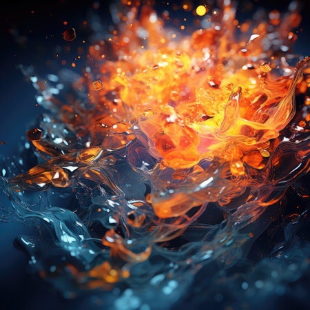 Abstract background with orange flames.の素材