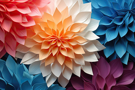 Colorful dahlia flower background.の素材