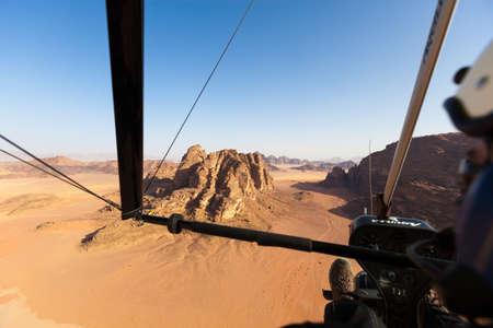 Flying over the Wadi Rum, Jordanのeditorial素材