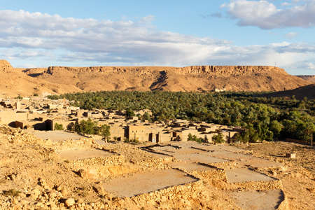 Oasis in the Dade valley Moroccoの写真素材