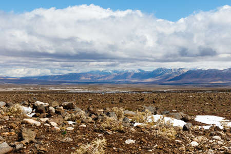 Atlas Mountains in Morocco with snow in spring time around Easter timeの写真素材