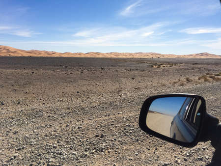 Sahara, Morocco : off road trip. SUV tours on the desert are very popular tourist attractionの写真素材