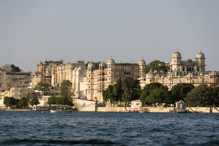 Udaipur Pichola lake and palace view, Rajastan, Indiaの写真素材