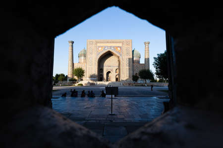 The Registan, the heart of the ancient city of Samarkand - Uzbekistanの写真素材