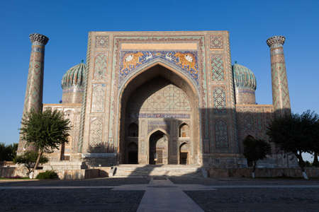 The Registan, the heart of the ancient city of Samarkand - Uzbekistanの写真素材