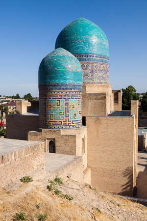 Architectural detail of the necropolis of Shakhi Zinda, Samarkand, Uzbekistanの写真素材