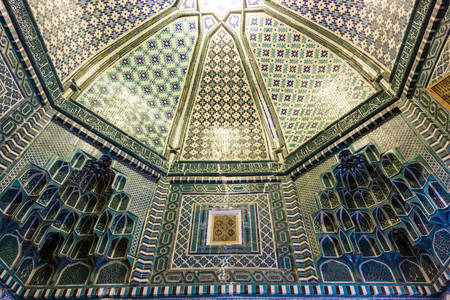 Architectural detail of the Registan palace in Samarkand, Uzbekistanのeditorial素材
