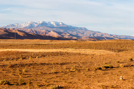 The fortified cities, kasbah or ksar, along the former caravan route between Sahara and Marrakesh in present day Morocco form part of today's popular tourist track called Route des Kasbahsの写真素材