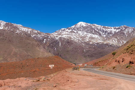 The fortified cities, kasbah or ksar, along the former caravan route between Sahara and Marrakesh in present day Morocco form part of today's popular tourist track called Route des Kasbahsの写真素材