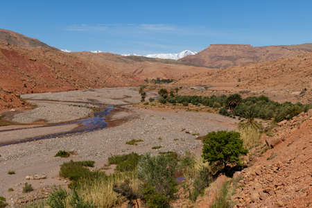 The fortified cities, kasbah or ksar, along the former caravan route between Sahara and Marrakesh in present day Morocco form part of today's popular tourist track called Route des Kasbahsの写真素材