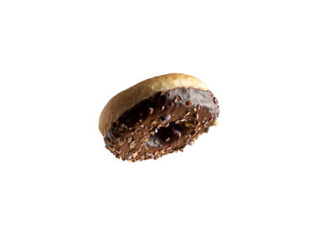 The doughnut is very tasty, isolated, on a white backgroundの写真素材