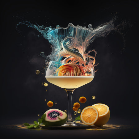 A variety of cocktail on a beautiful background,Generative AI. High quality photoの素材