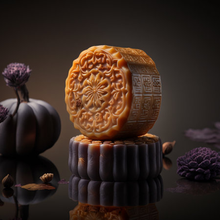 Mooncakes on a beautiful background. High quality illustrationの素材