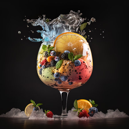 A variety of cocktail on a beautiful background,Generative AI. High quality photoの素材