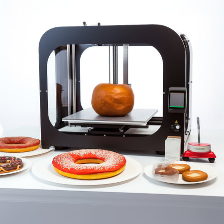 Food prepared by a 3D printer, Generative AI. High quality photoの素材