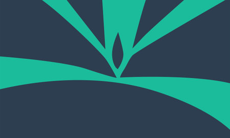 vector illustration of an abstract green background with rays