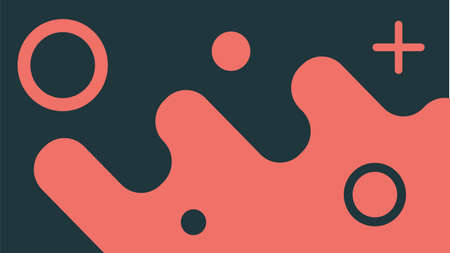 vector illustration of an abstract blue and red background with circlesのイラスト素材