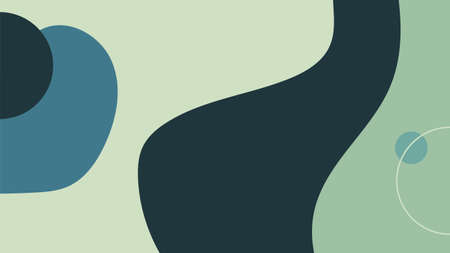vector illustration of an abstract green background with waves and circlesのイラスト素材
