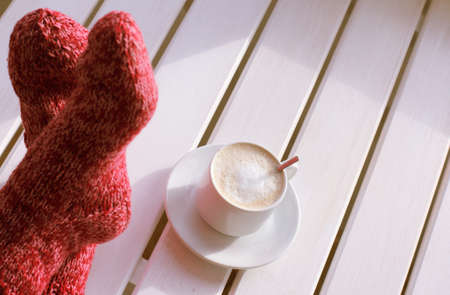 soft comfortable atmosphere for a delicious coffeeの写真素材