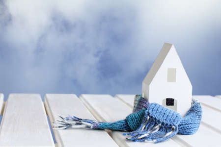 insulated layout of the house against the skyの写真素材