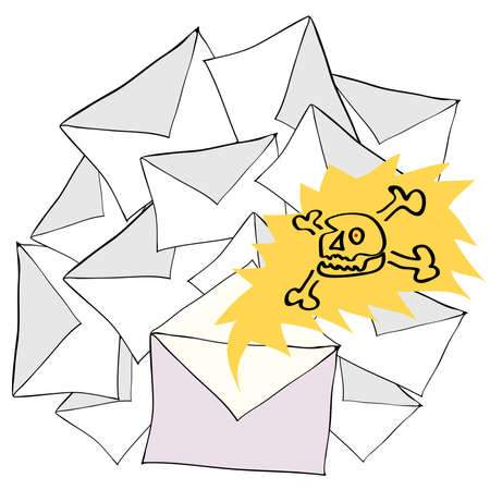 among other ordinary letters we found a very dangerous such a letter is not like allのイラスト素材