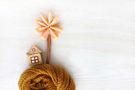 landscape layout of the house of cinnamon and mandarin thread / individual fairytale landの写真素材