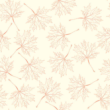 Maple leaves on a light illustration.のイラスト素材