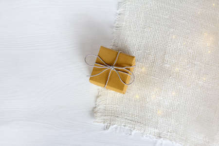 cup of black coffee on the festive table top view. little break on autumn weekendの写真素材