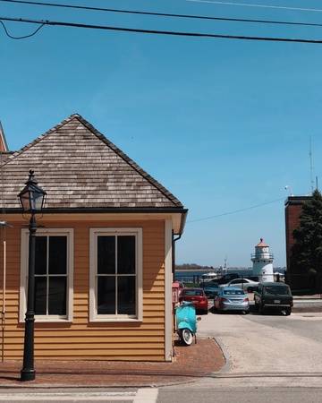 Downtown Boston during April 2018.の素材