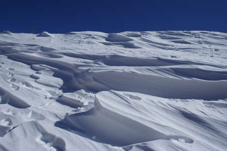 view of snow waves texture. Wind made
の写真素材