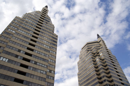 vindows of modern city buildings