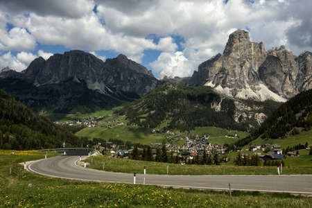 road at the  italian mountains, Italy, Alps の写真素材