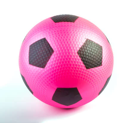 pink toy ball on a white 
の写真素材