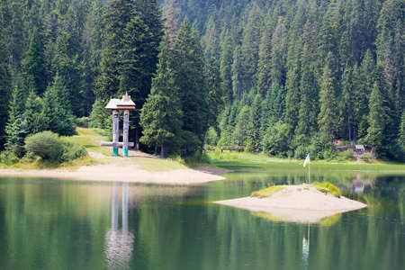 lake Synevyr at the Carpathians,  Ukraine の写真素材