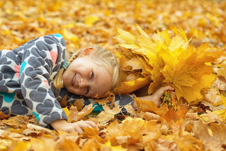 mother with daughter outdoorsの写真素材