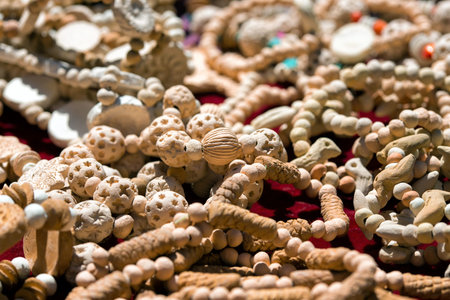 background ornaments handmade from clay
