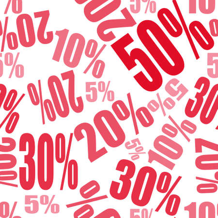 seamless pattern background with big sale percents offのイラスト素材