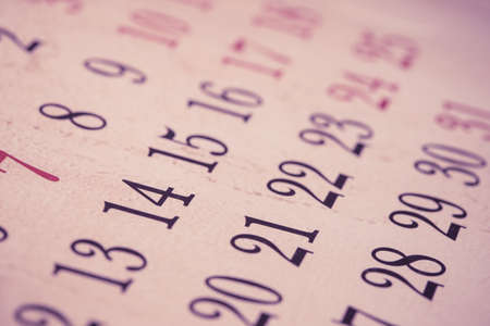 background made of calendar dates close upの写真素材