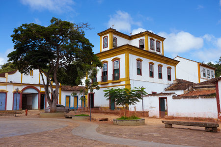 streets of the famous historical town Tiradentes, Minas Gerais, Brazil