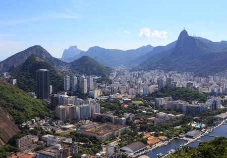 Rio de Janeiro aerial view at sunny dayの写真素材