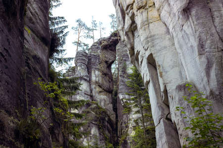 beautiful landscape adrspach teplice rocks, czech republicの写真素材