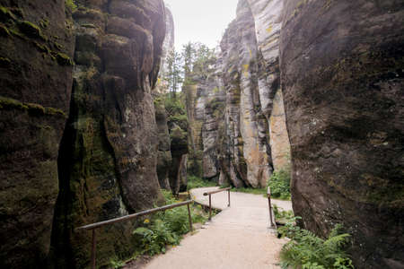 beautiful landscape adrspach teplice rocks, czech republicの写真素材