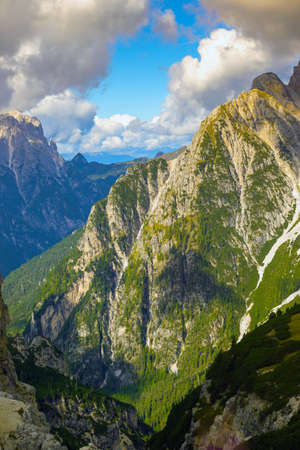 Beautiful mountain landscape around  Tre Cime di Lavaredo. Dolomites, Italyの写真素材