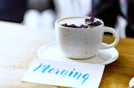 invigorating morning coffee in a cafe