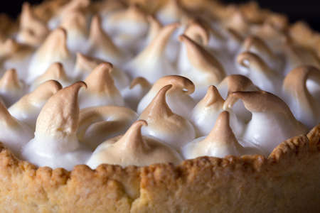 dessert - delicious lemon tarts and classic meringue toppingの写真素材