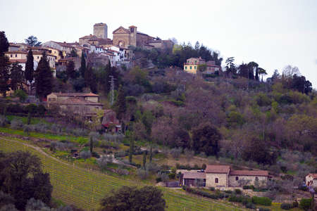 view of the traditional Tuscan villageの写真素材