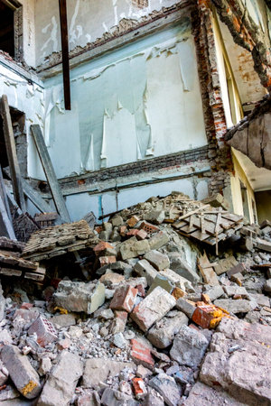 ruins - an old destroyed buildingの写真素材