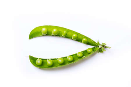green peas on a white background. raw dietの写真素材
