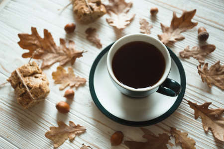 Italian biscotti cookies on the tableの写真素材