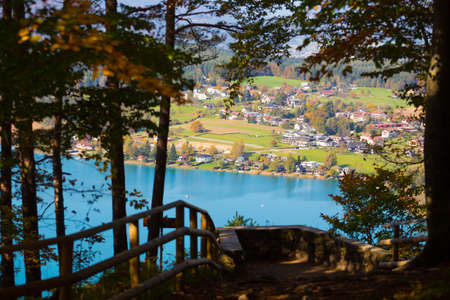 landscape with a beautiful mountain lake. autumn
の写真素材